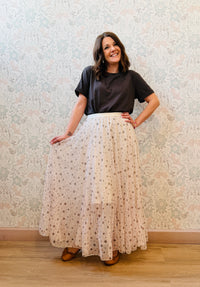 GONNA MIDI TULLE POIS