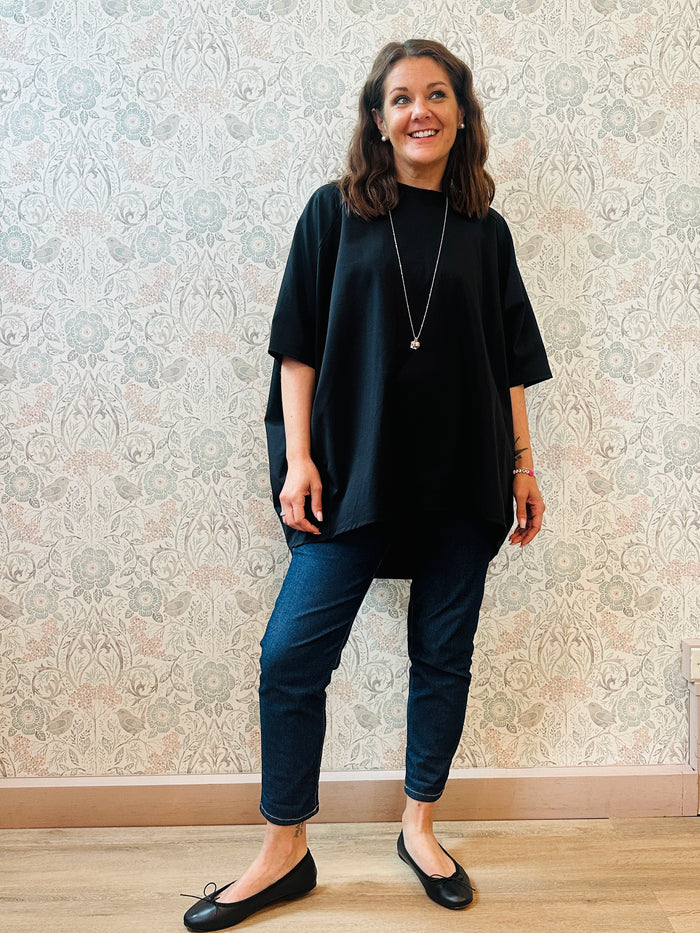 la valigia pois blusa super over
