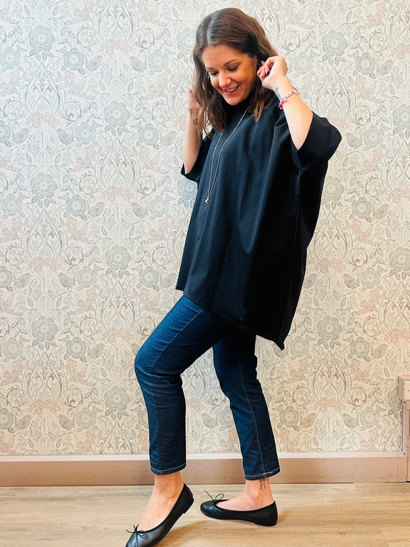 la valigia pois blusa super over