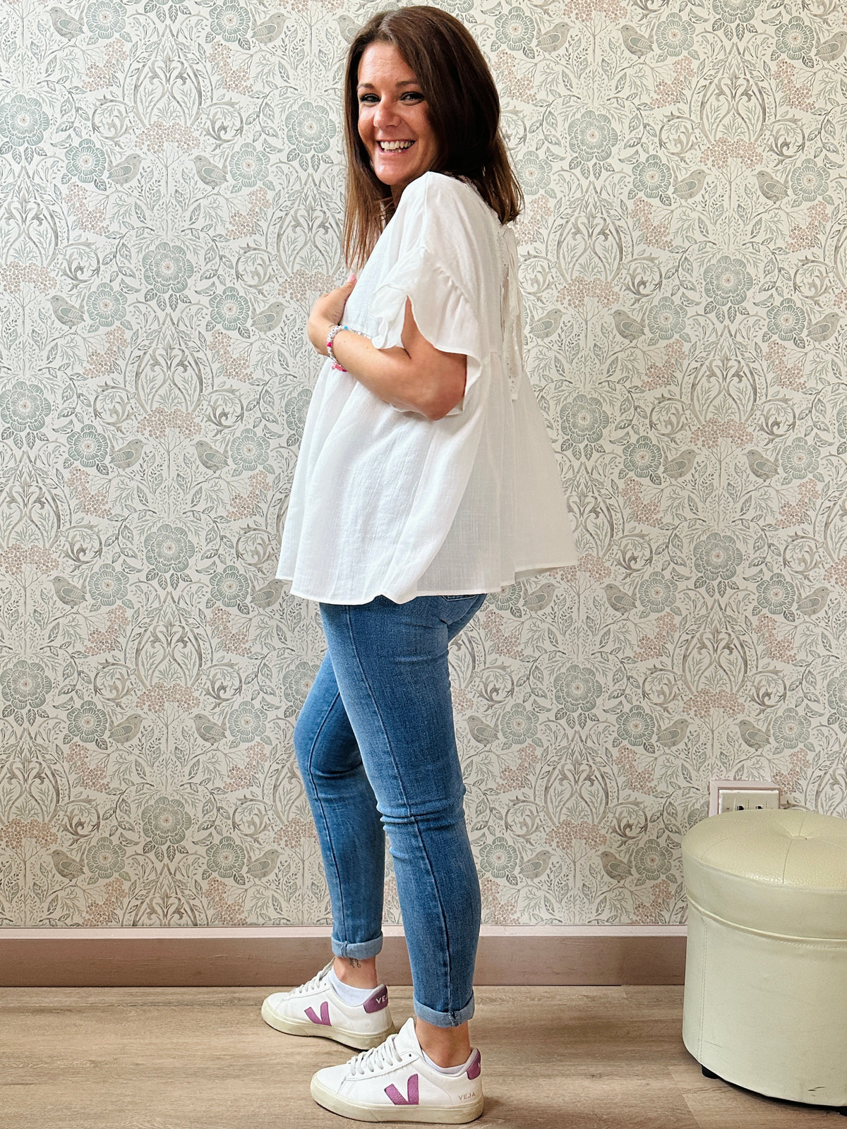 la valigia a pois Blusa Romantic