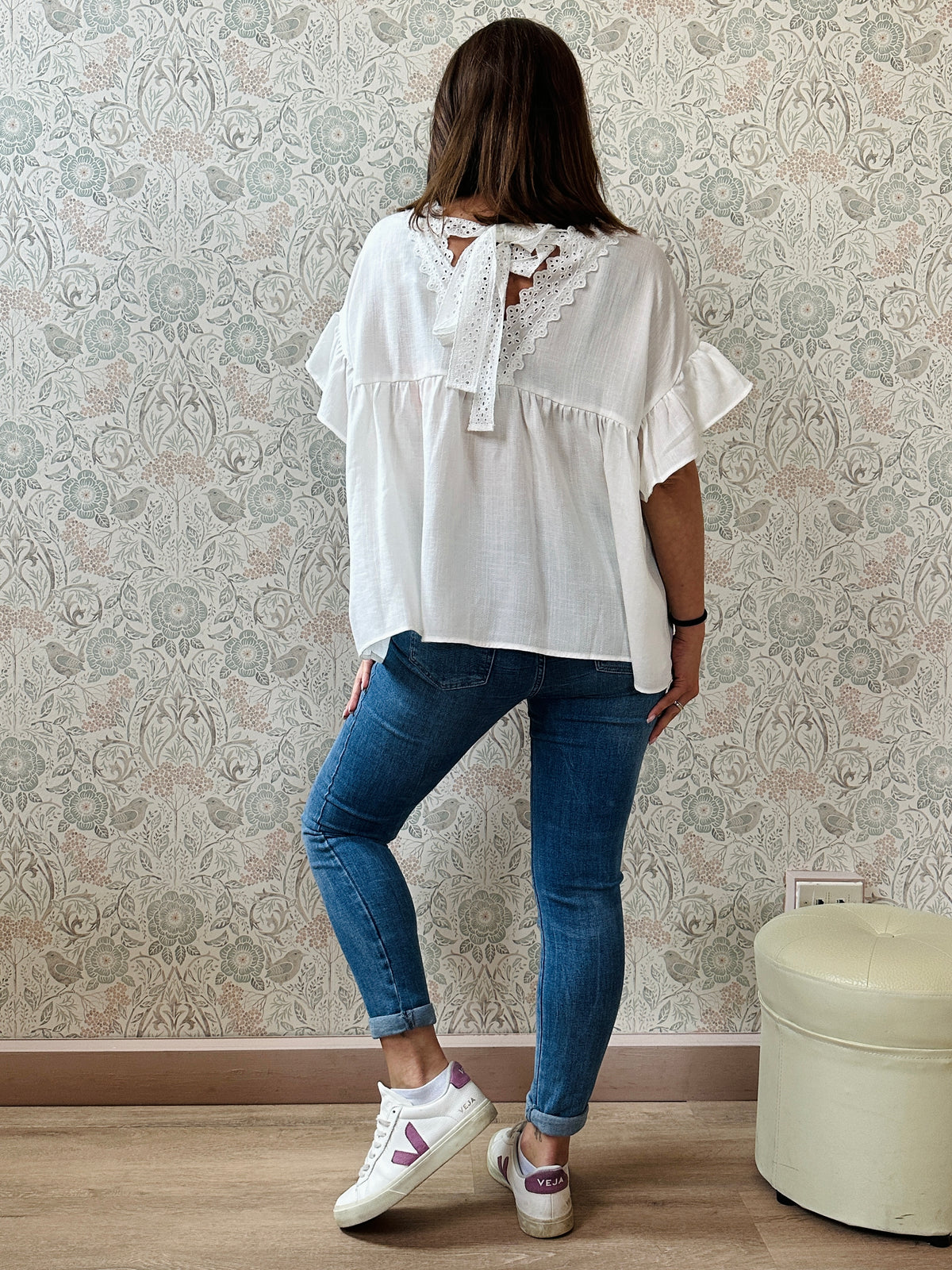 la valigia a pois Blusa Romantic