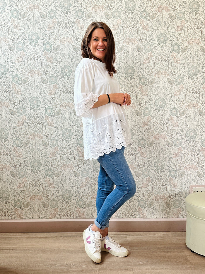 la valigia pois T-shirt manica 3/4 Betty