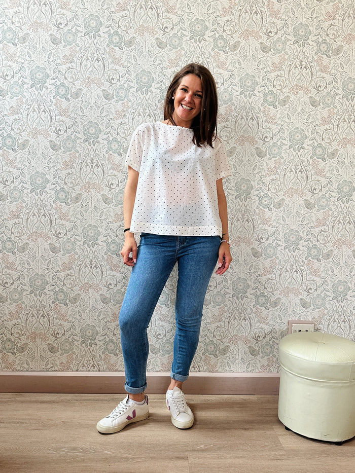 la valigia pois blusa pepe