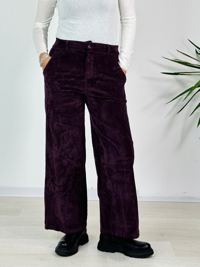 la valigia a pois Pantalone Moleskin Bordeaux