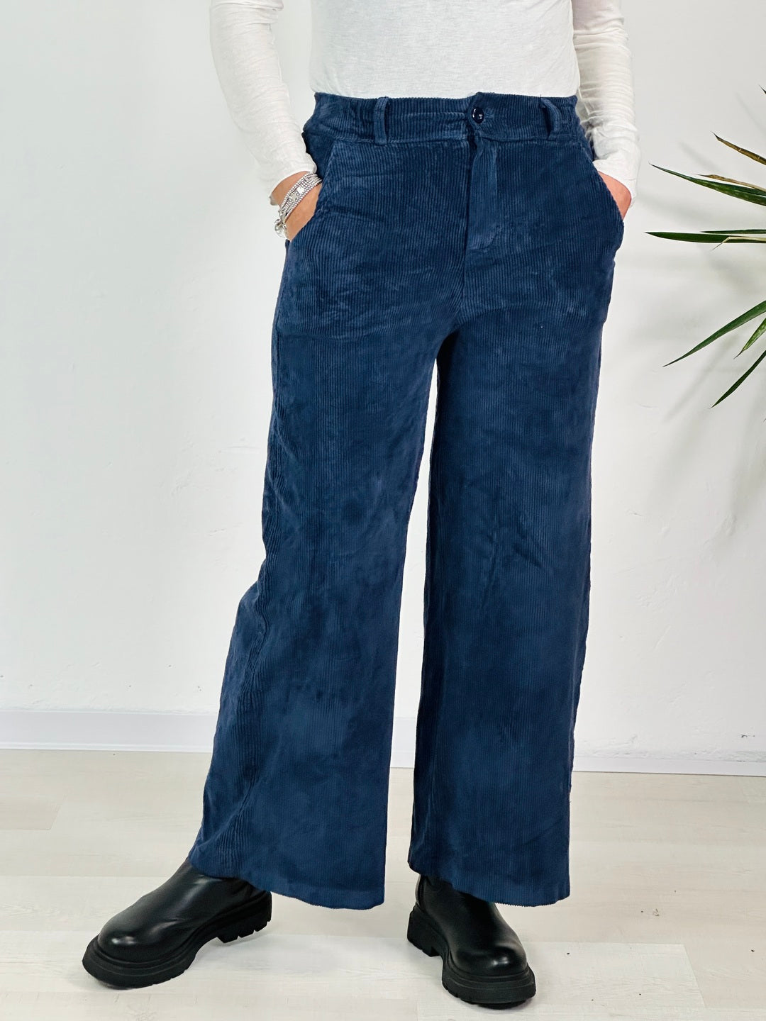 la valigia a pois Pantalone Moleskin Blu