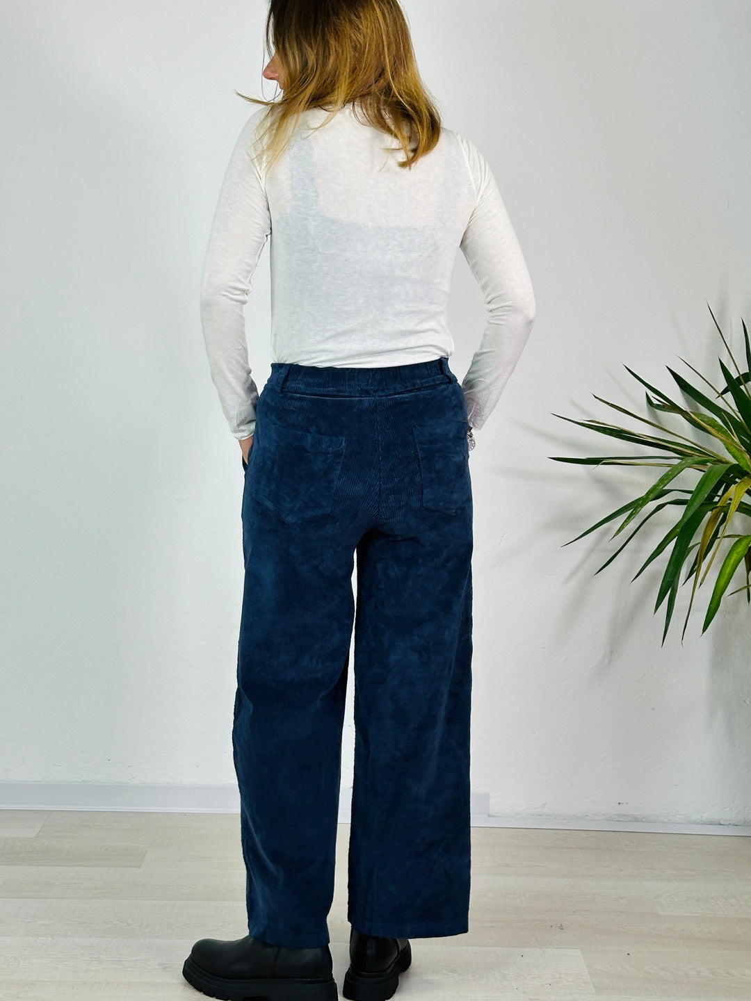 la valigia a pois Pantalone Moleskin Blu