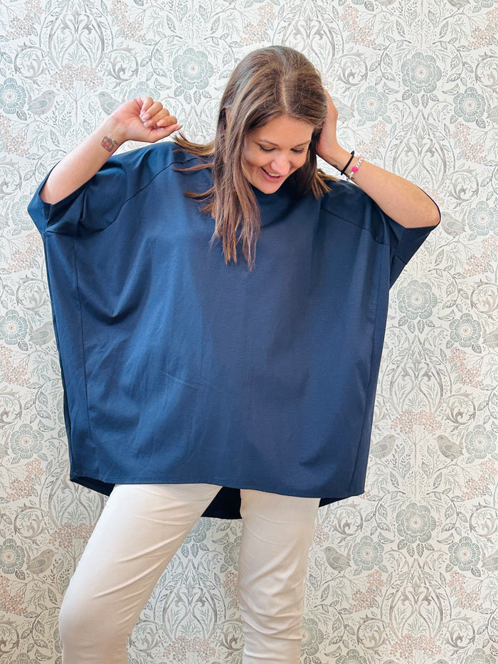 la valigia a pois Blusa Super Over Blu