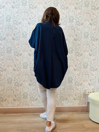 la valigia a pois Blusa Super Over Blu