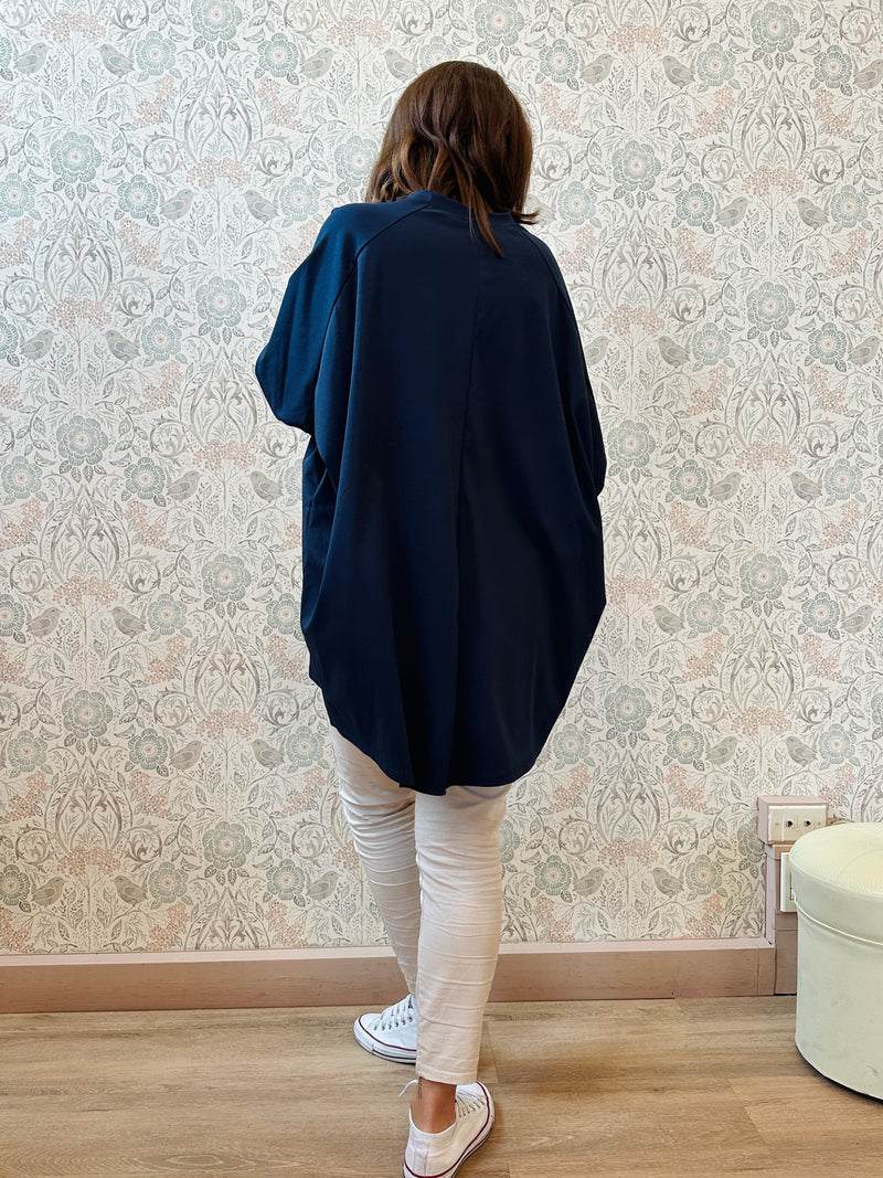 la valigia a pois Blusa Super Over Blu
