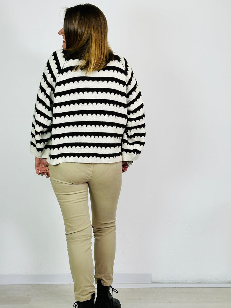 La Valigia a Pois Maglione Cashmere Cioccolato