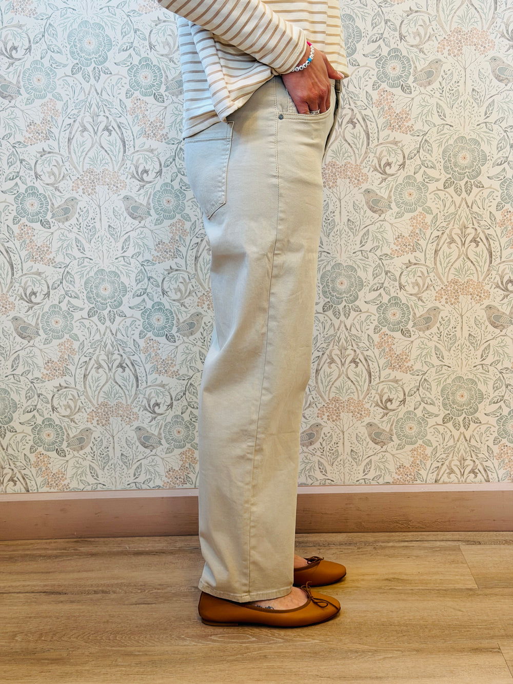 Jeans Barrel Crema