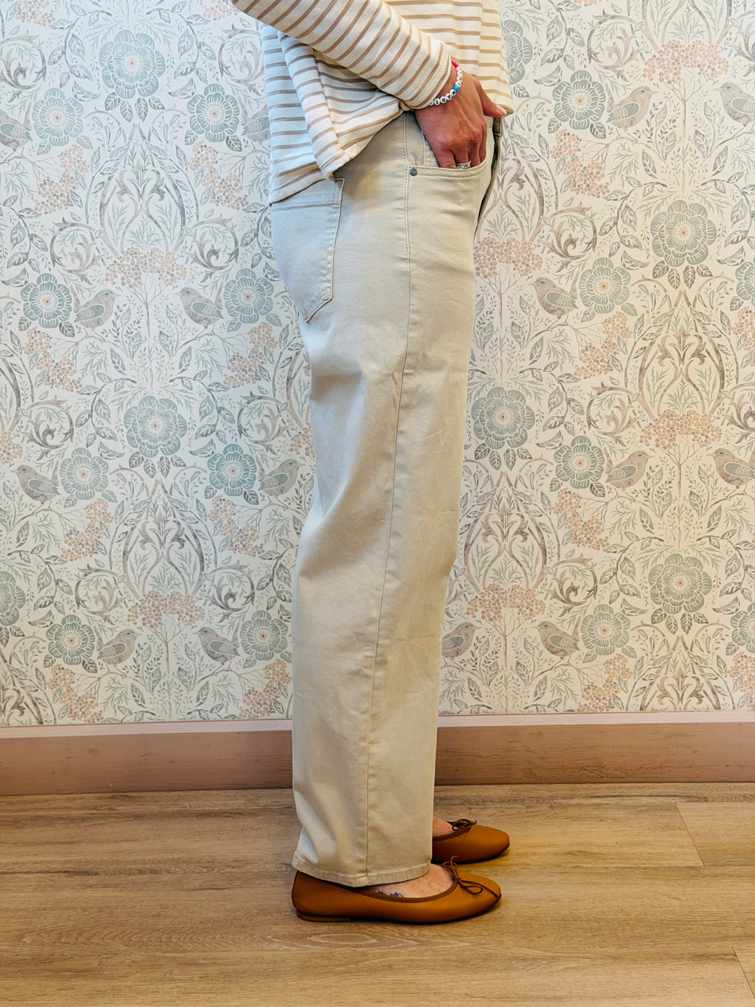 Jeans Barrel Crema