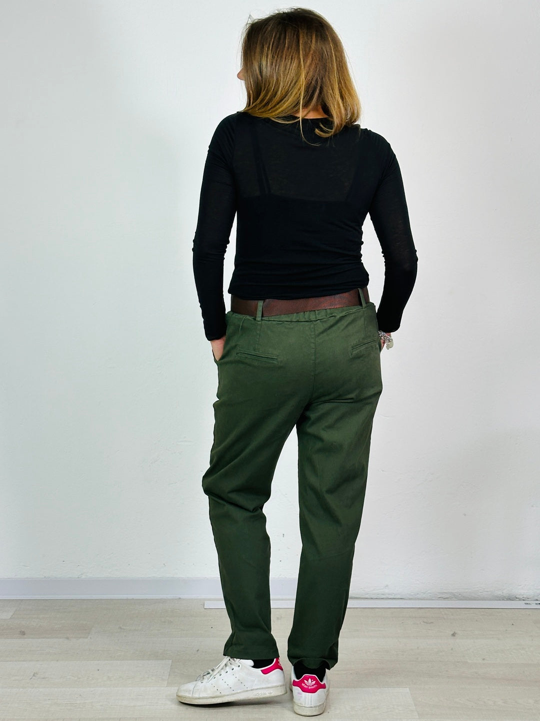 la valigia a pois Pantalone Prism Verde Militare