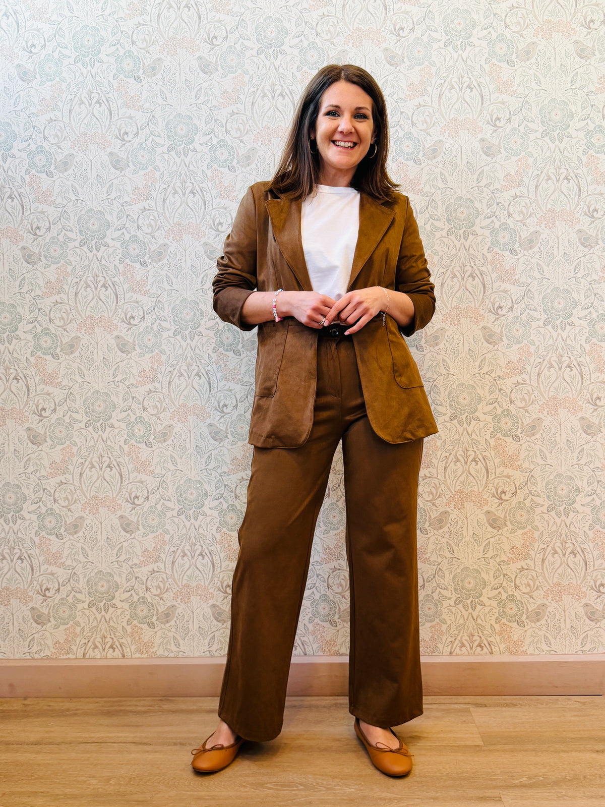 Pantalone Suede Mattone