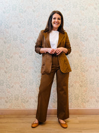 Pantalone Suede Mattone
