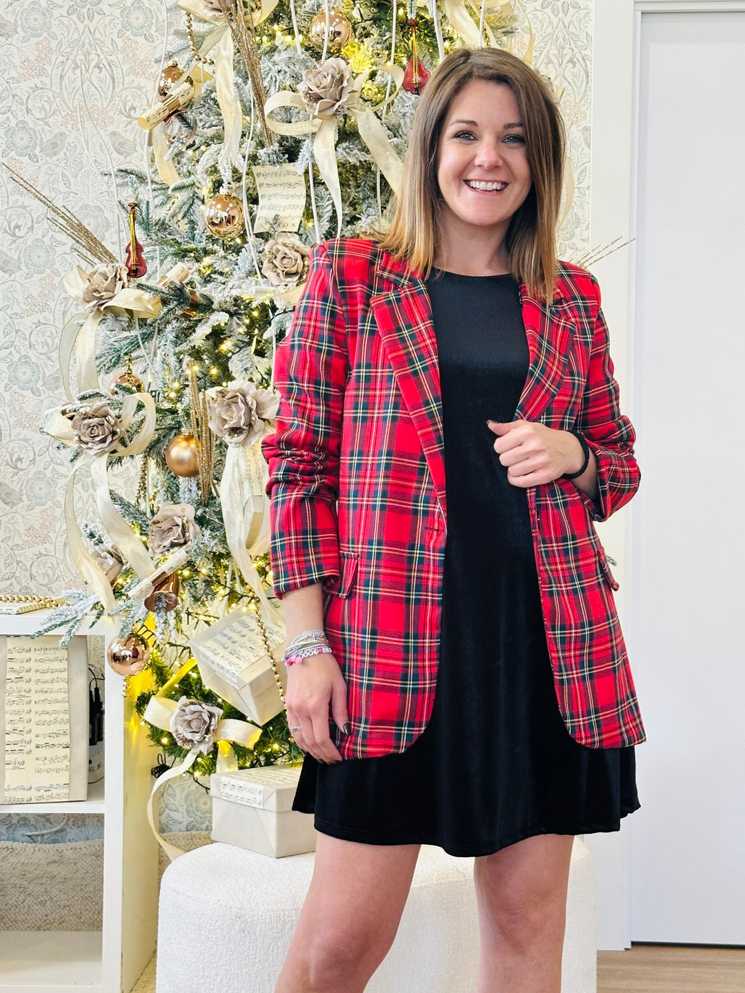 la valigia a pois Blazer Holly Xmas Rosso