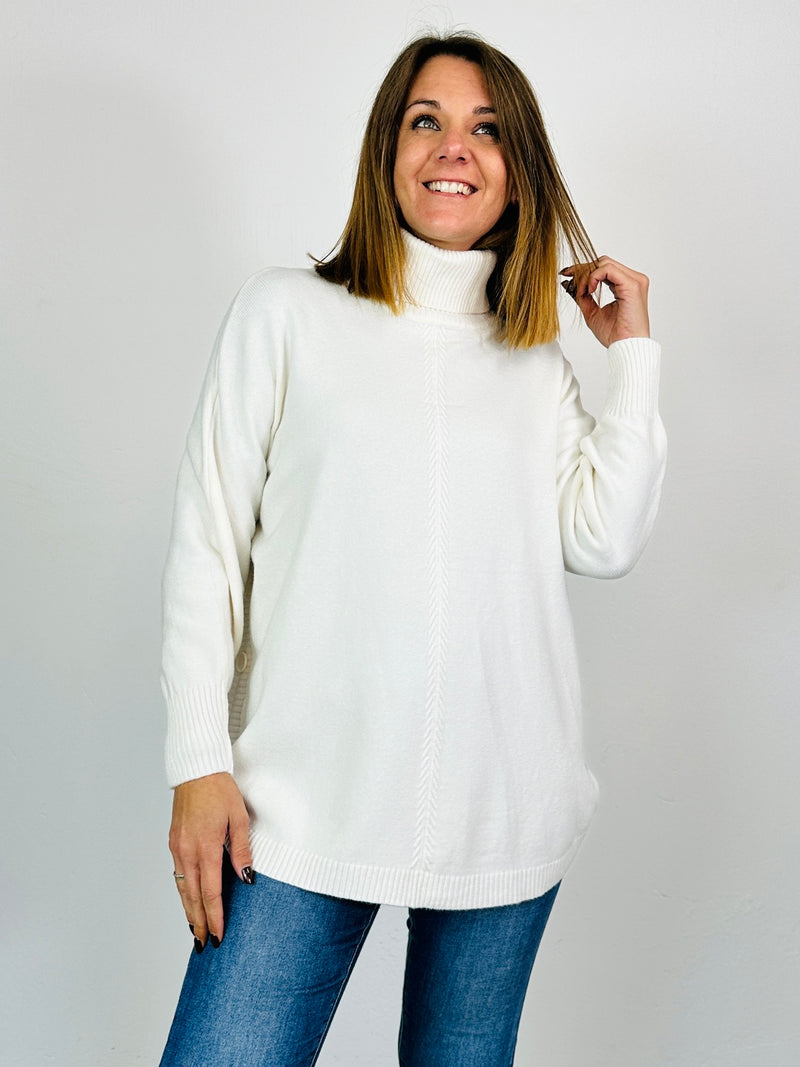 Maglione Dolcevita Treccia