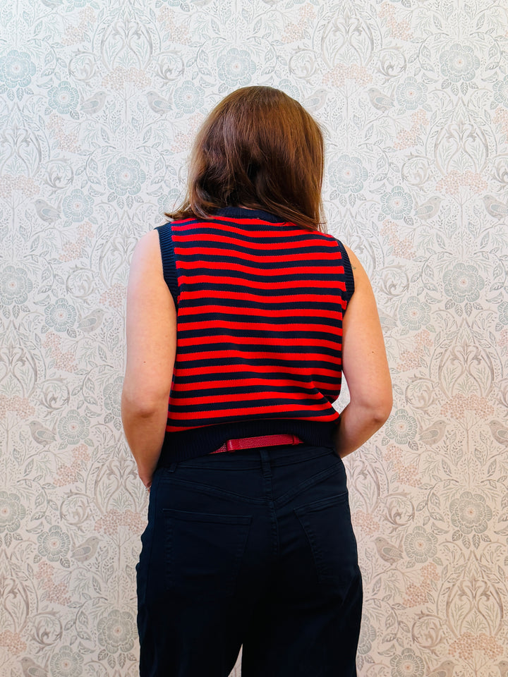 gilet righe lella