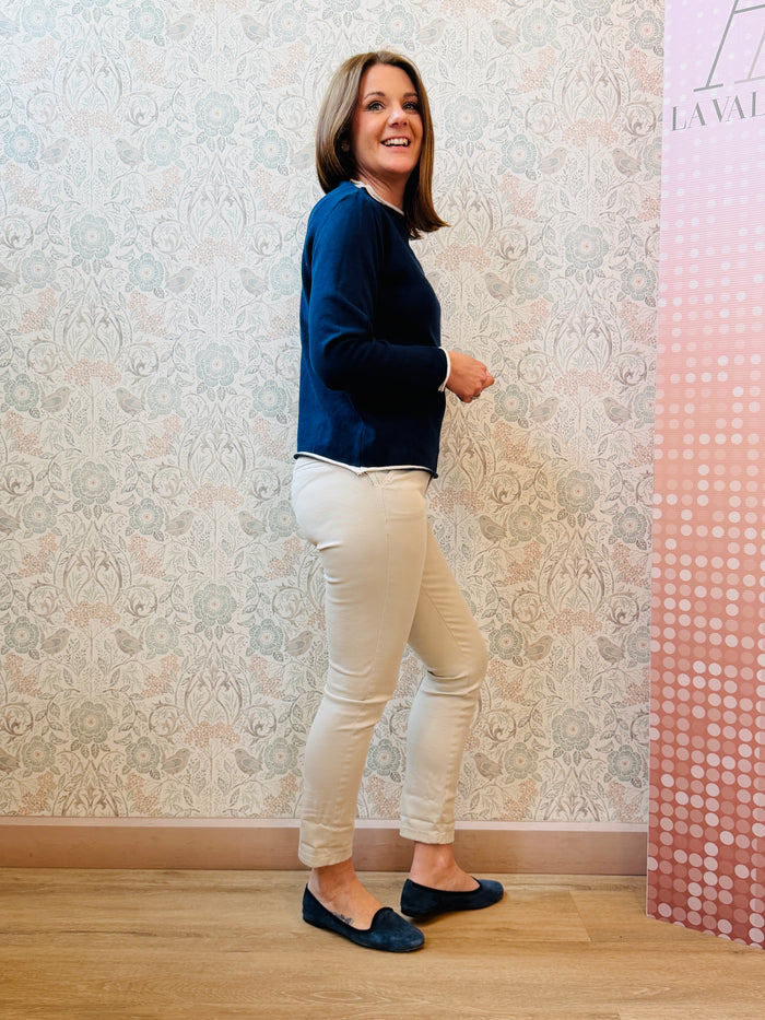 Pantalone Capri Siracusa Panna 