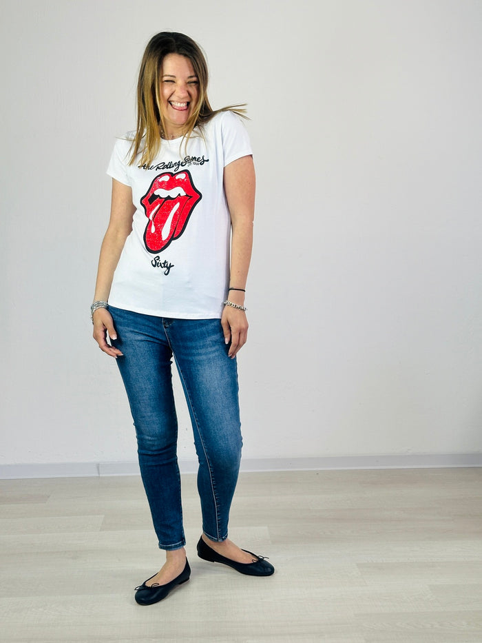 la valigia a pois T-shirt Rolling Stones