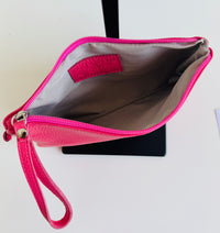la valigia a pois pochette pink