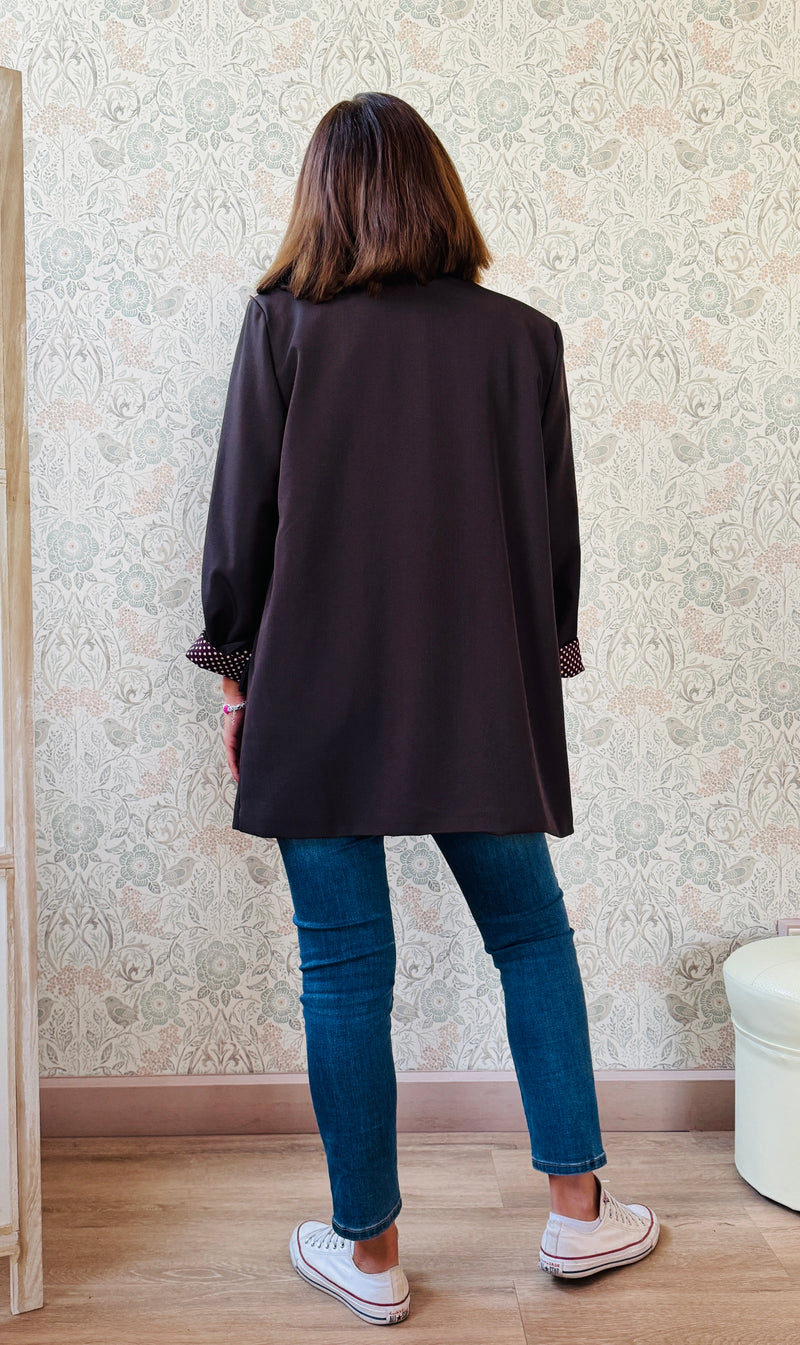 la valigia a pois blazer liquirizia fall