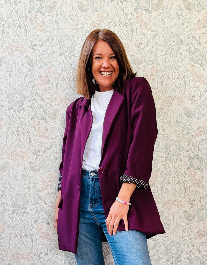 la valigia a pois blazer liquirizia fall