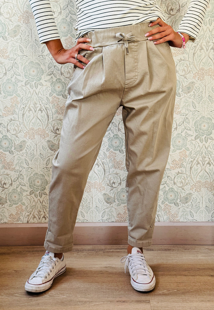 la valigia a pois Pantalone Baggy Cappuccino 