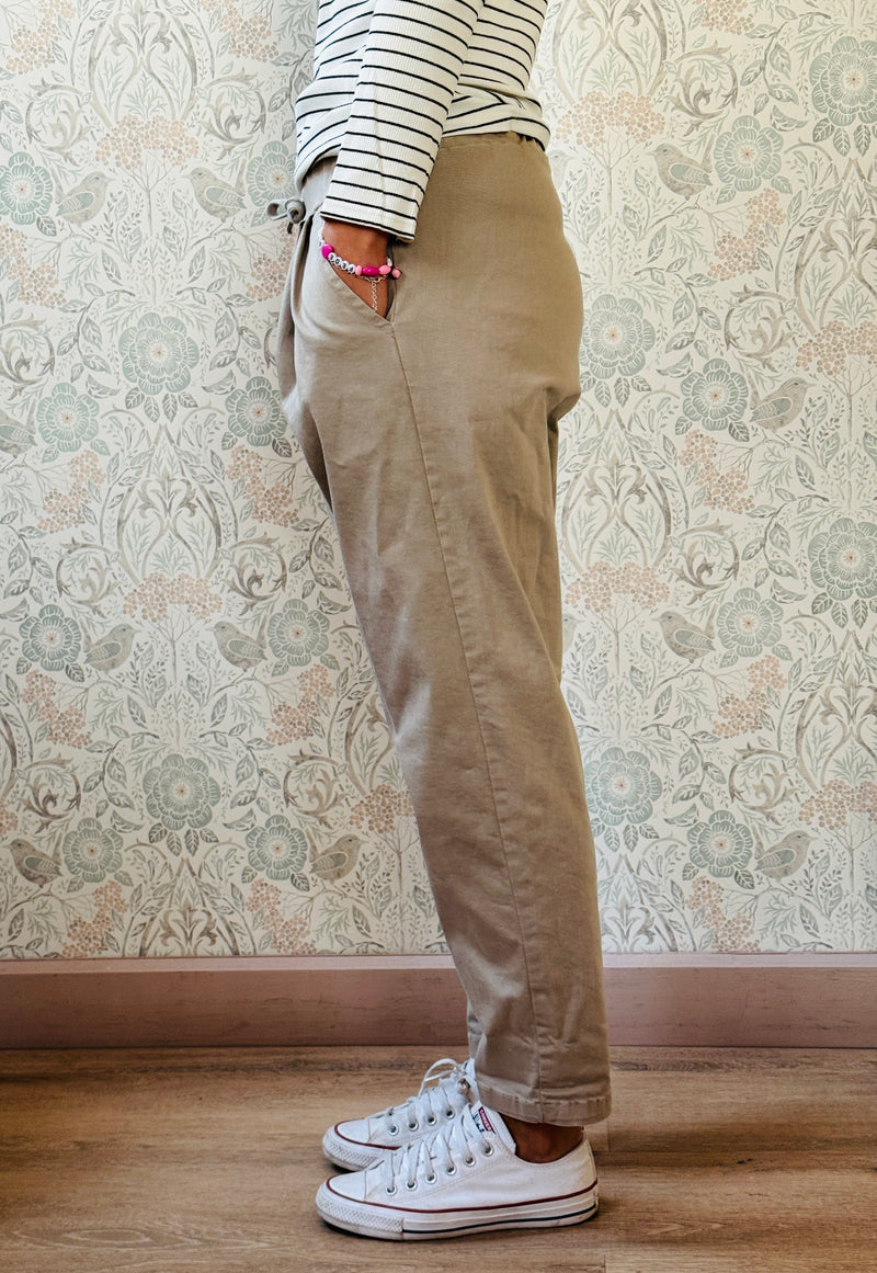 la valigia a pois Pantalone Baggy Cappuccino 