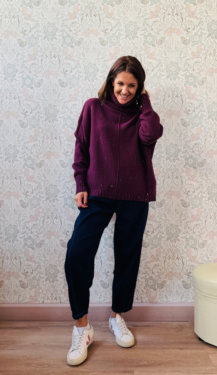 LVP Maglione Collo Alto Amarena
