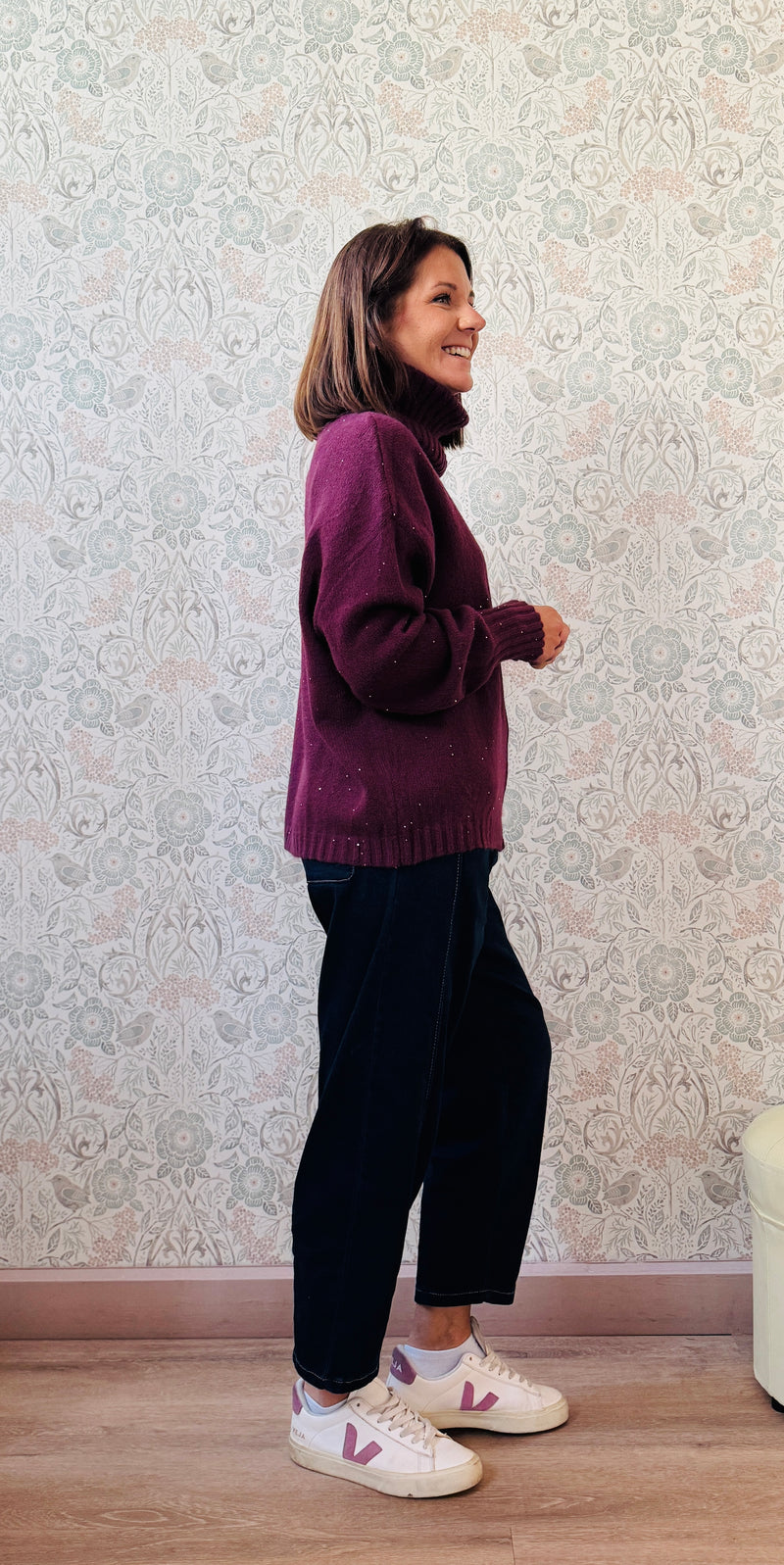 LVP Maglione Collo Alto Amarena