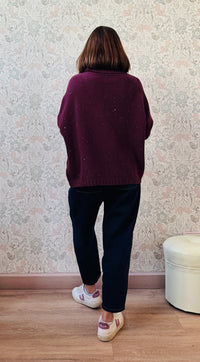 LVP Maglione Collo Alto Amarena