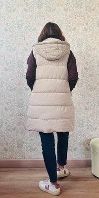 Smanicato Lungo Piumino Beige