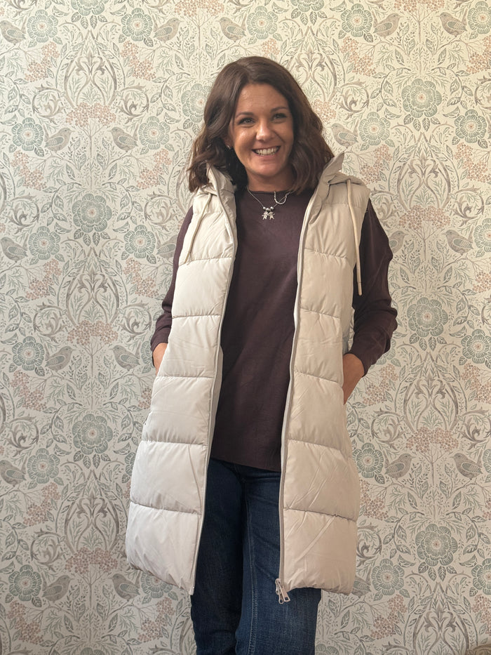 LVP Smanicato Lungo Piumino Beige