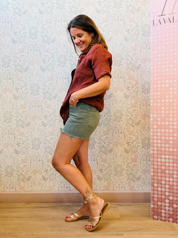 Pantaloncino Shorts Denim Salvia