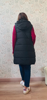 Smanicato Lungo Piumino Nero