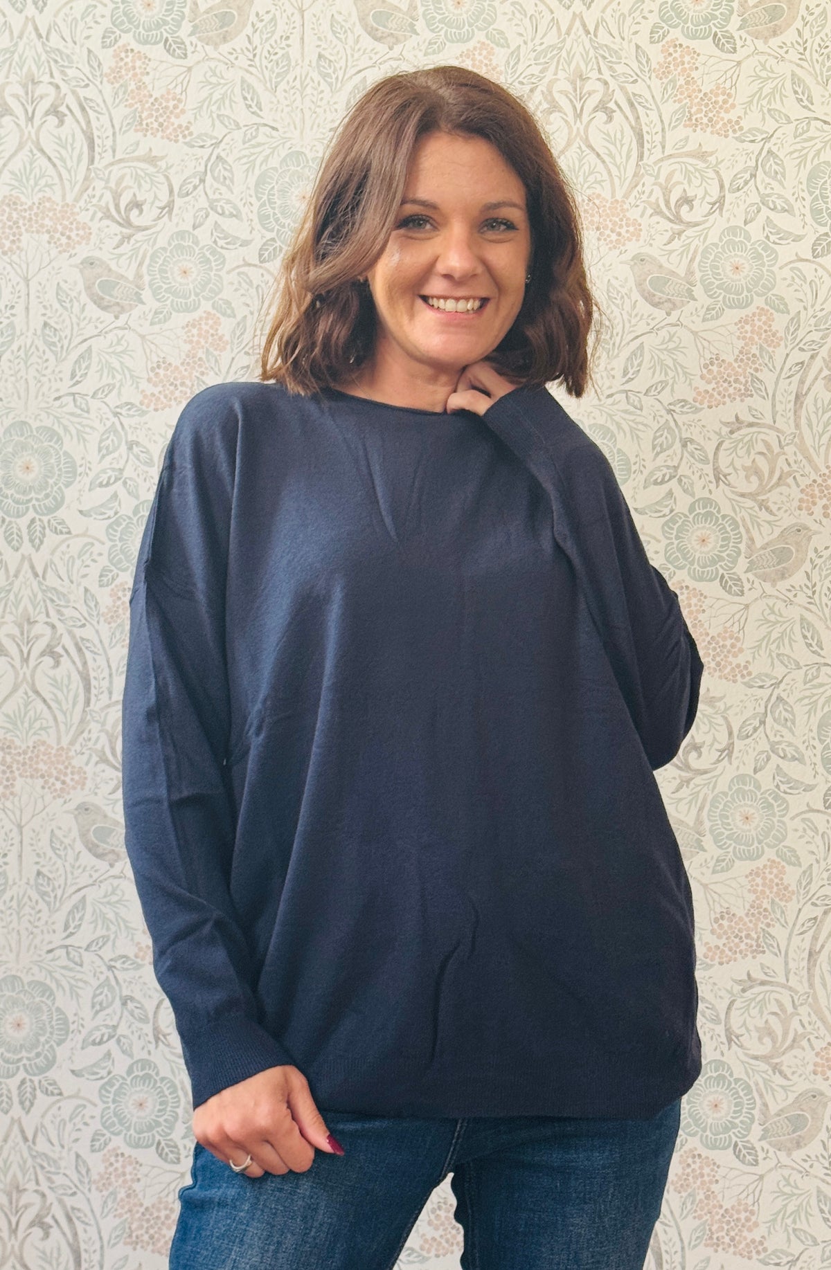 Maglione Scollo Tondo Over