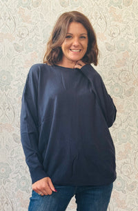 Maglione Scollo Tondo Over