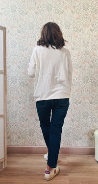 Maglione Scollo Tondo Over