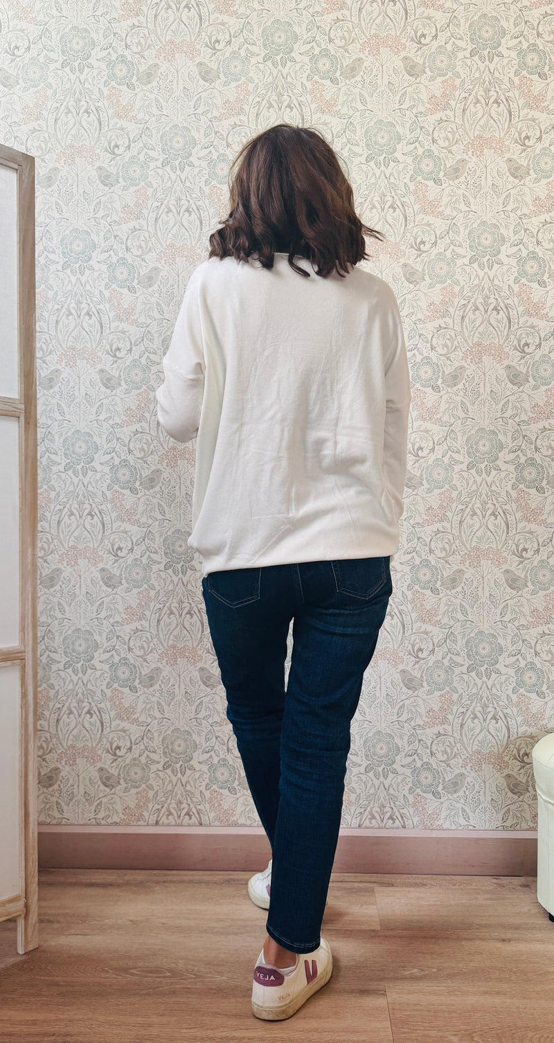 Maglione Scollo Tondo Over