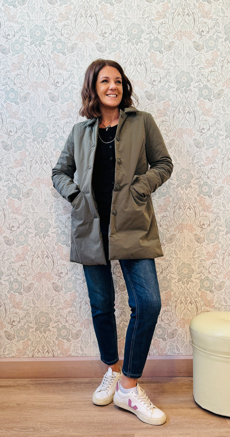 Giacca Trench Puffy Militare