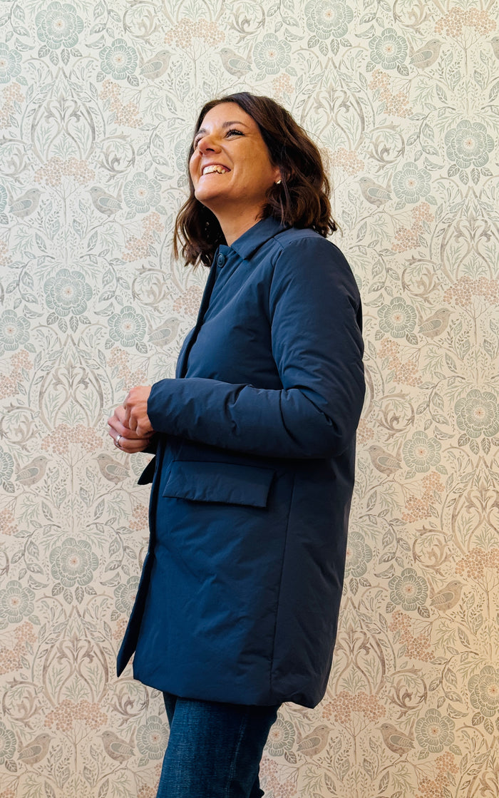 Giacca Trench Puffy Blu