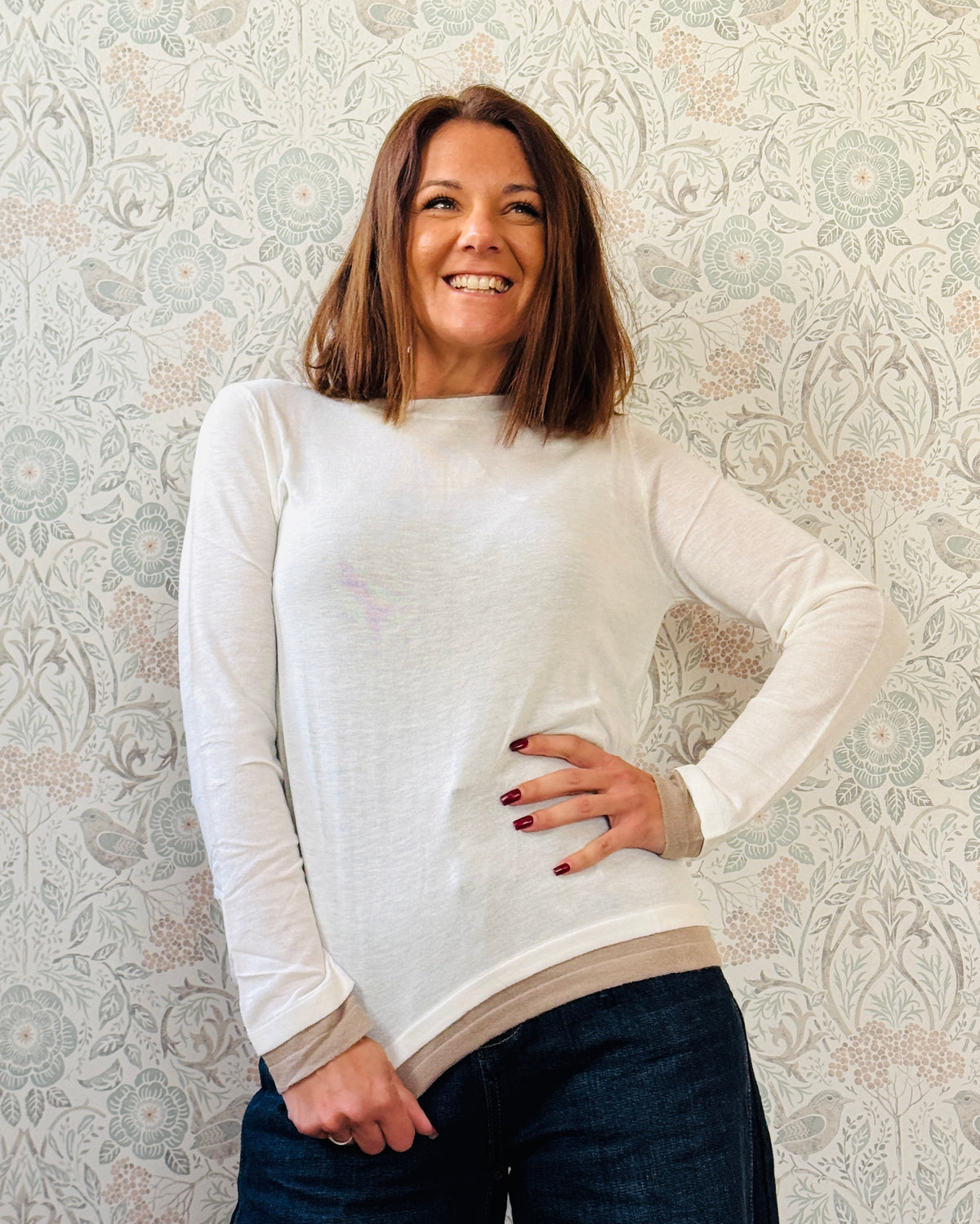 Maglione Velo Bi-Color bodycon cashmere