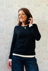 Maglione Velo Bi-Color bodycon cashmere