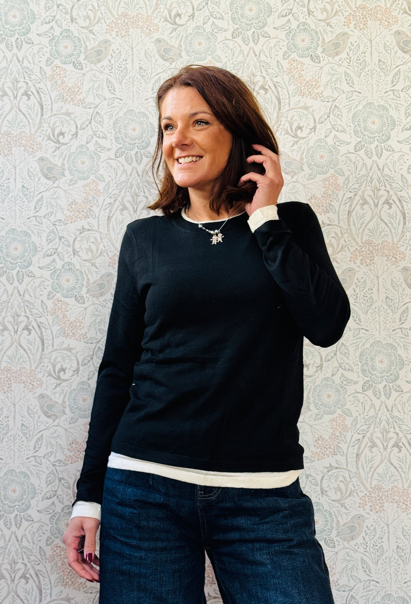 Maglione Velo Bi-Color bodycon cashmere