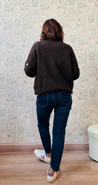 Maglione Cuoricini Caffè