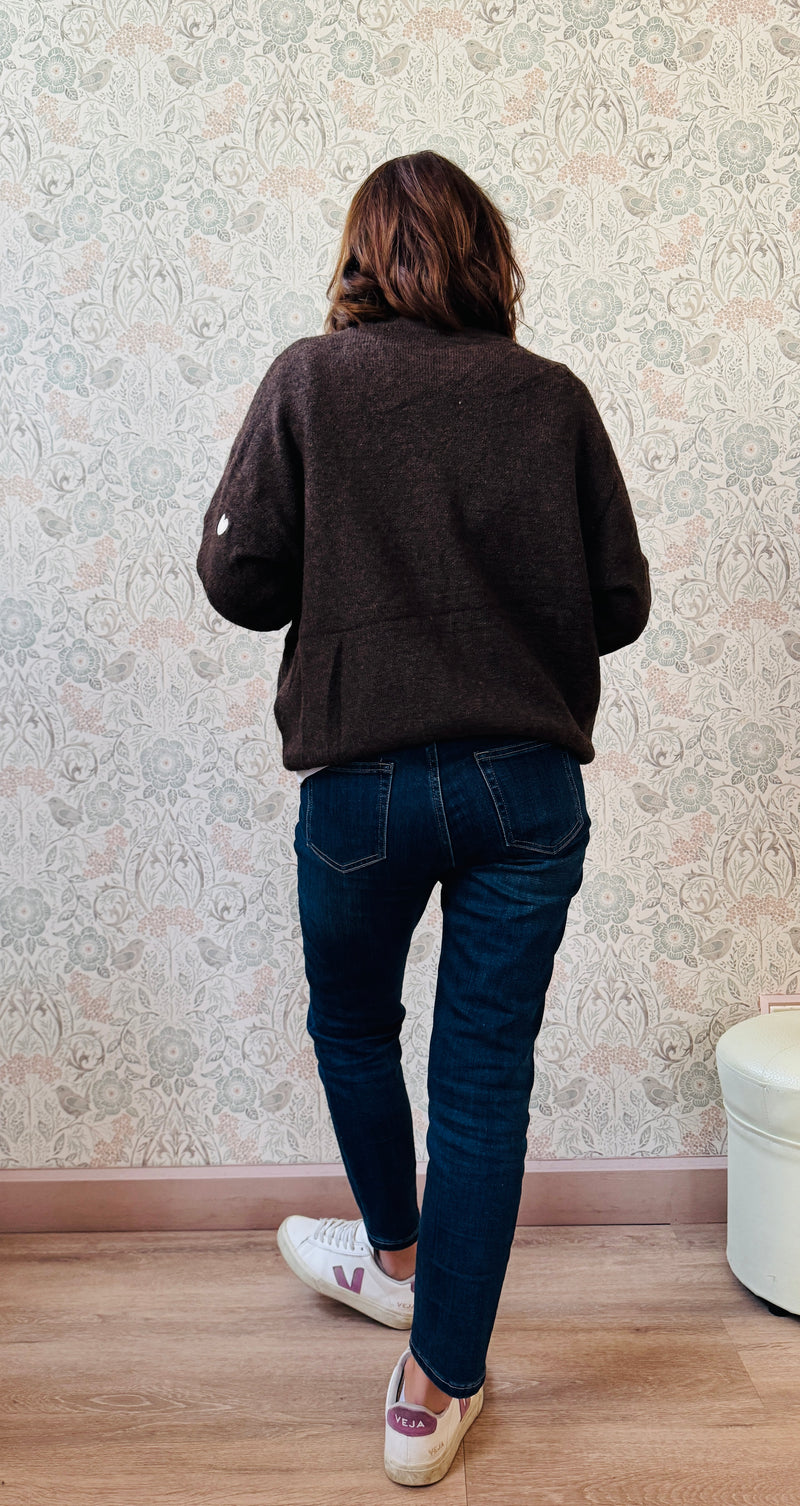 Maglione Cuoricini Caffè