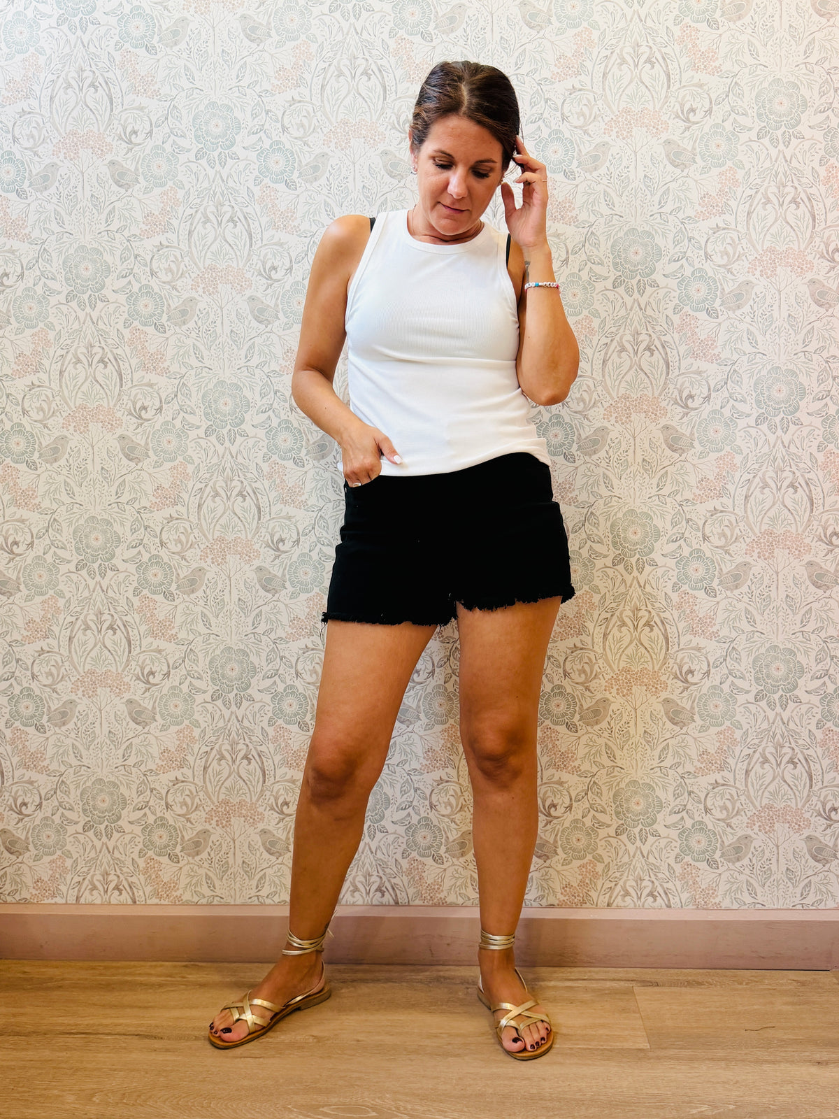Pantaloncino Shorts Denim Noir