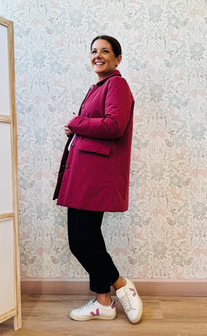 Giacca Trench Puffy Bordeaux