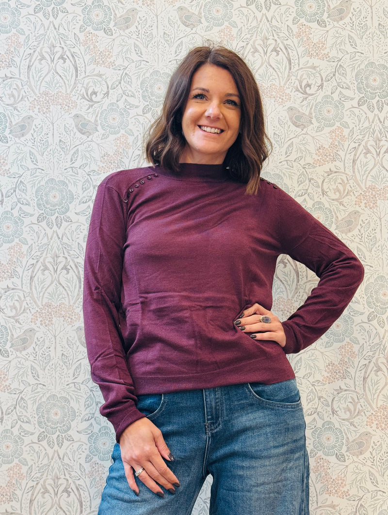 Maglione Bodycon Velo Bottoncini
